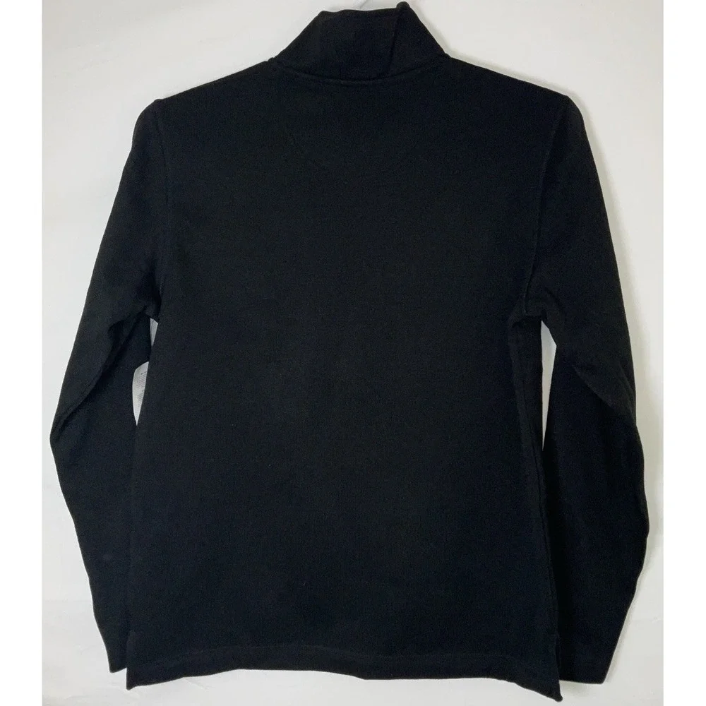 NWT Men's Wrangler Long Sleeve Quarter Zip Mock Neck Sweater Black - Small